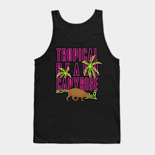 Capybara Wild Animal Summer Paradise Tropical Beach Capyrise Tank Top